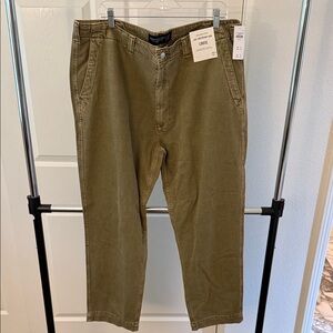 Abercrombie & Fitch Men's Loose Fit Olive Brown Jeans